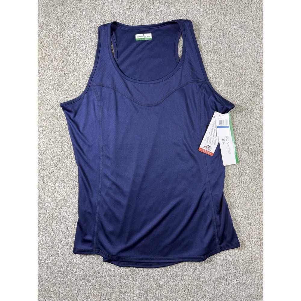 Grand Slam Performance Pickleball Tank Top Mujer Talla XL NWT Azul Peacoat